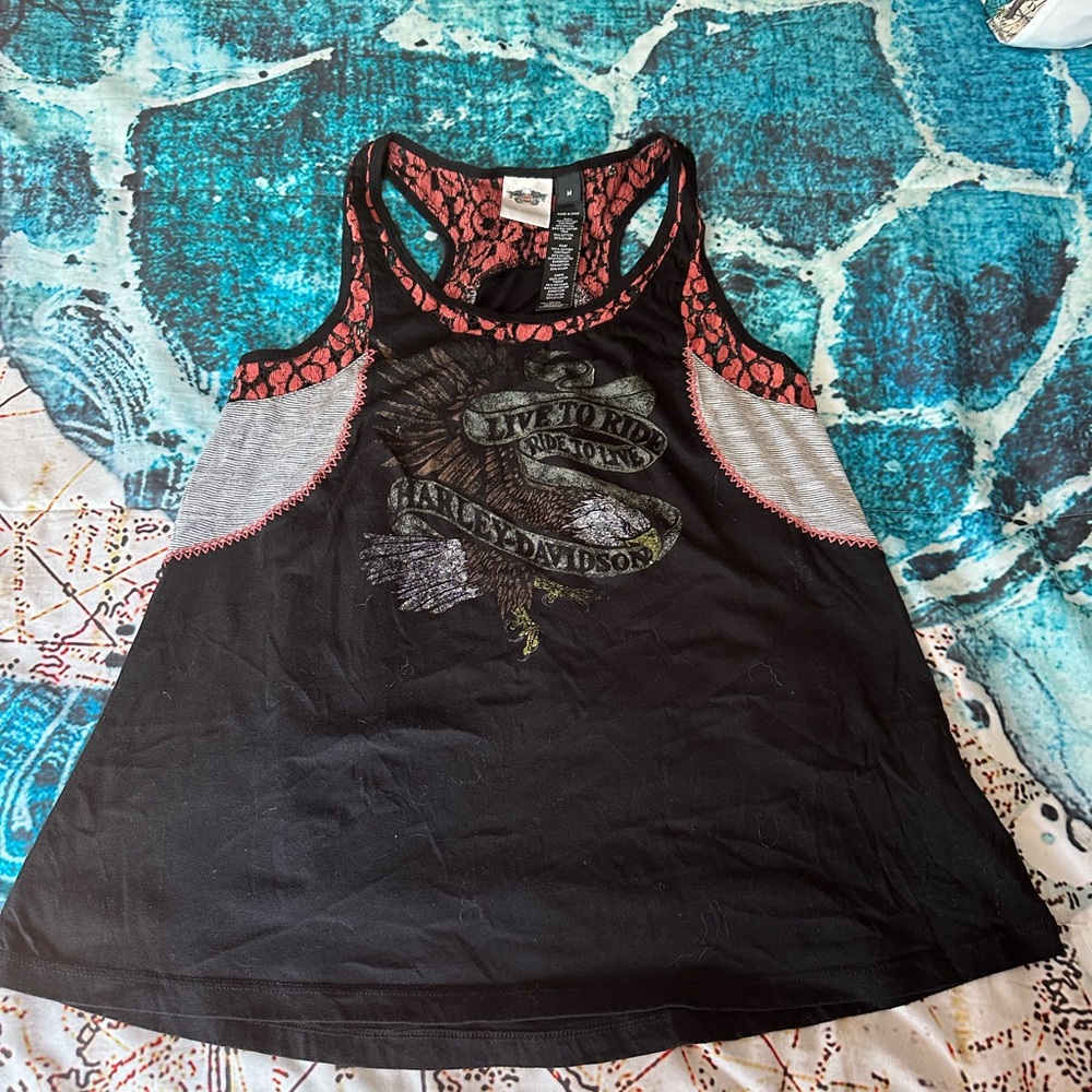 Harley Davison tank top, black, medium